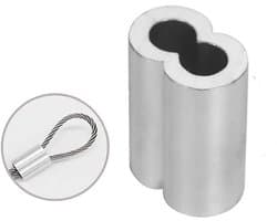 MK Stoer - Draadkabel voor Hondentouw en Waslijn - Aluminium en Staaldraad - 50 Stuks, Geschikt voor Diverse Objecten - Zilverkleurig