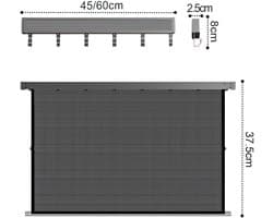 Uitschuifbaar Opklapbaar Droogrek - Wand Droogrek - Inklapbaar Wasrek - Wandgemonteerd Wasrek - Wasdroogrek Voor Badkamer Balkon Wasruimte - Aluminium Droogrek Met 6 Haken - Zwart