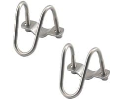 Dailygoods- Pijpclip U-vormig - Roestvrij Staal - 2 Stuks - Eenvoudig