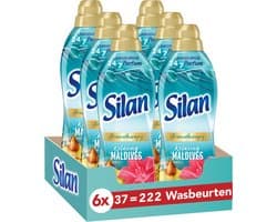 Silan Aroma Therapy - Relaxing Maldives - Wasverzachter -Zijdezachte Was - Langer Stralende Kleding - Langdurige Frisheid - Voordeelverpakking - 6 x 37 wasbeurten