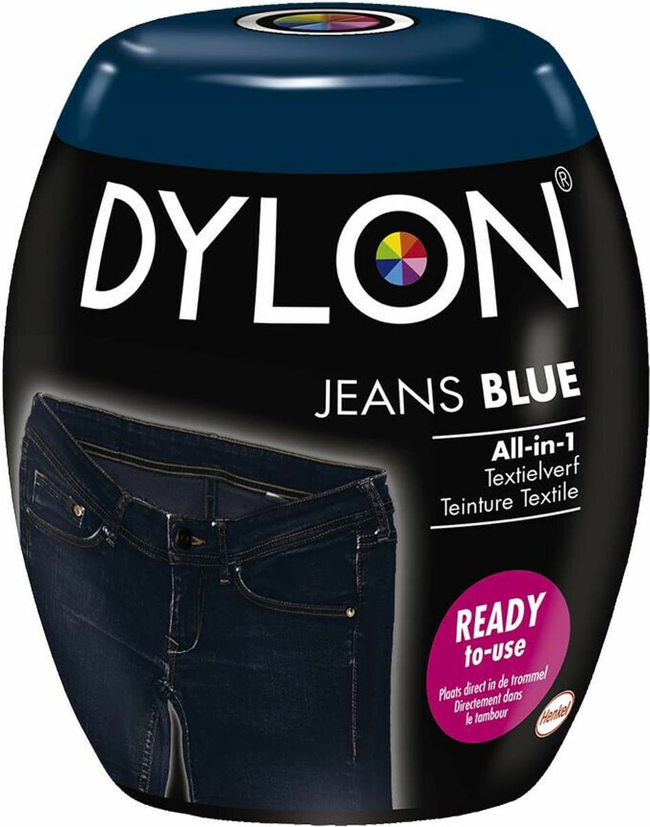 Dylon - Textielverf Blue Jeans - 3 x 350 gr - Voordeelverpakking — afbeelding 1