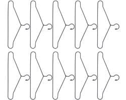 Allecto - Mini-poppenkleerhanger - Ruimtebesparend - Licht en draagbaar - Metalen kleerhanger - Geschikt voor kinderkamer - 150 mm