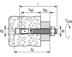 Stalen ankers - Betonbevestiging - Binnenbevestigingen monteren - Hoog draagvermogen - 8/10/71 mm - Zilver