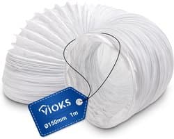 Afvoerslang - Droger slang - Ventilatie - Temperatuurbestendig - 1 meter - Wit