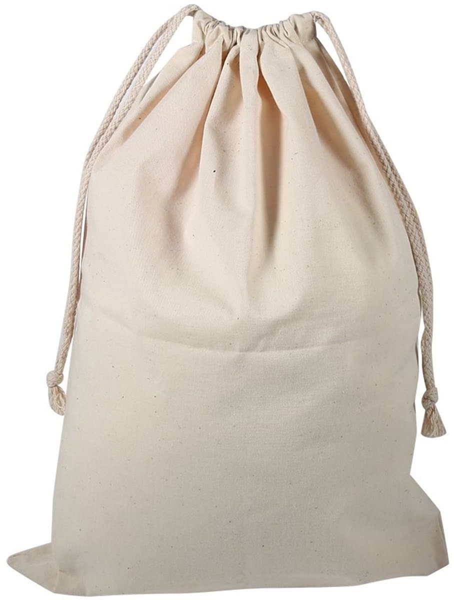 Dailygoods- Waszak Grote Capaciteit - Katoenen Waszakken - Waszak met Trekkoord - Eco-vriendelijk - 30 x 40 cm - Beschermt tegen Geur - Opbergtas — afbeelding 1