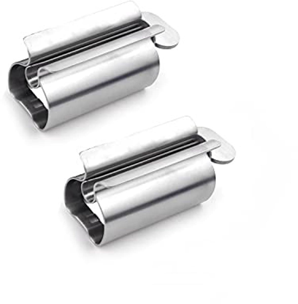 Dailygoody - Tandpastabuis Knijper - Multifunctioneel - Zilver - Tandpasta Knijper - Handig in gebruik - Geschikt voor volwassenen - 2 stuks — afbeelding 1