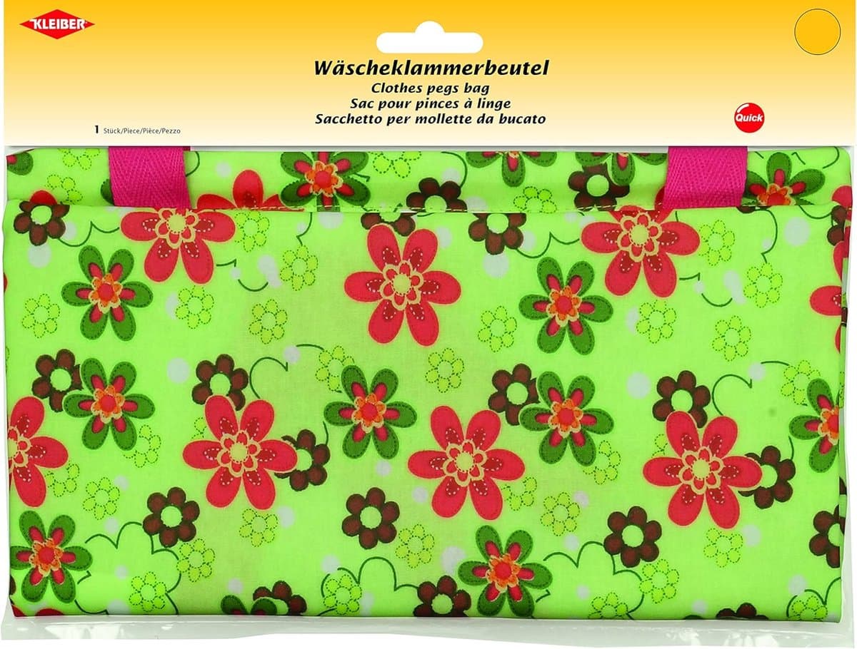 Was knijperzak - Kledinghanger tas - Kleding ophangen - Waterdichte stof - 27.5 x 29 cm - Groen — afbeelding 1