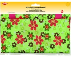 Was knijperzak - Kledinghanger tas - Kleding ophangen - Waterdichte stof - 27.5 x 29 cm - Groen