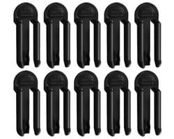 Vuilniszak Clips - Afvalzak Klemmen - Afval Sorteren - Compact Formaat - 10 stuks - Zwart