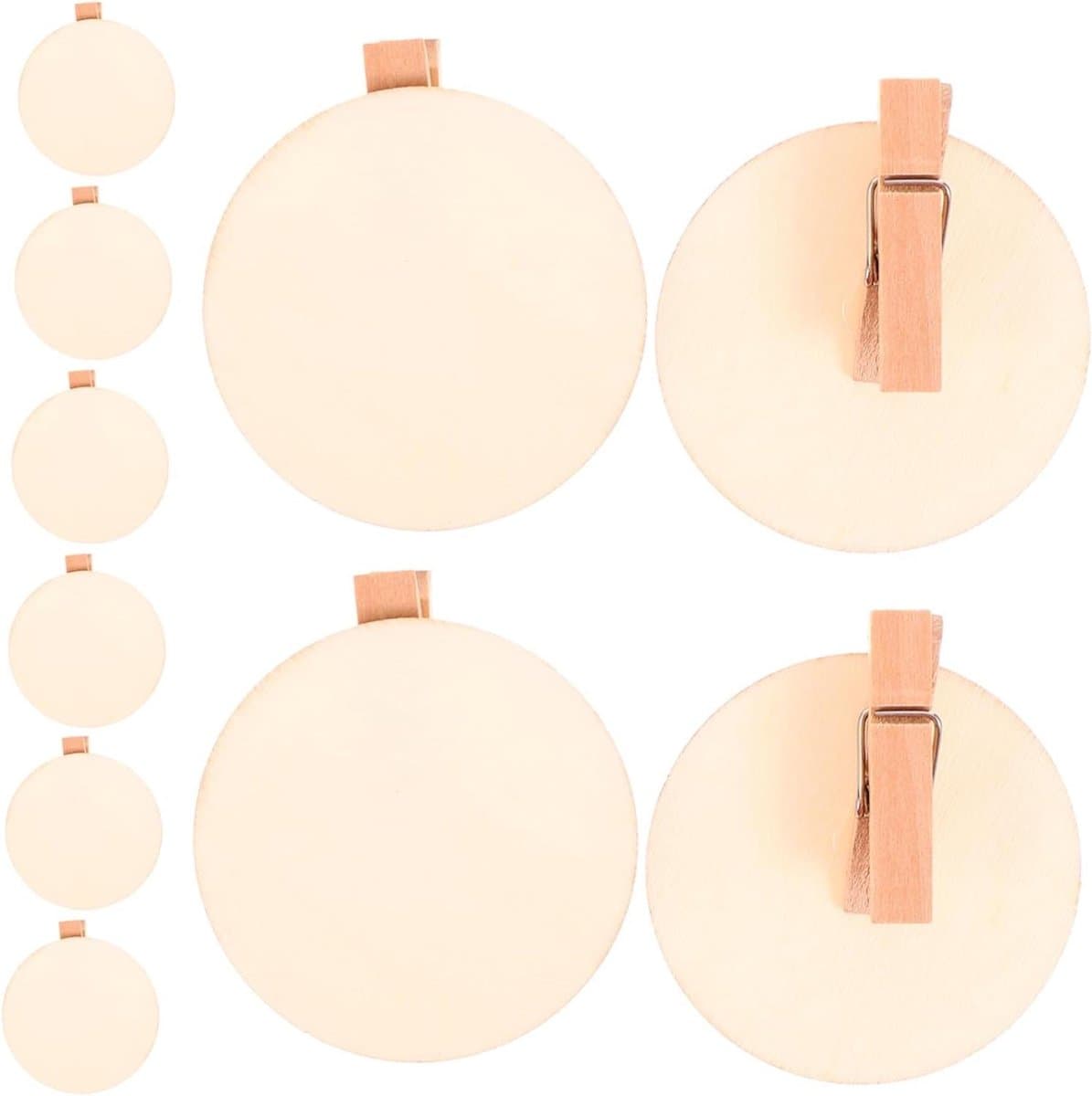 Houten Clips - Mini Klemmen - Foto's Ophangen - Creatieve Decoratie - 20 Stuks - Houtkleur — afbeelding 1