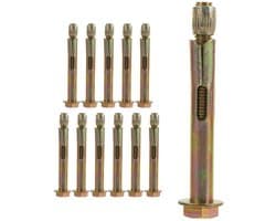 Wandankers - Expansiebouten - Zware Objecten Bevestigen - Robuust Carbon Staal - M8 x 80mm - Goud