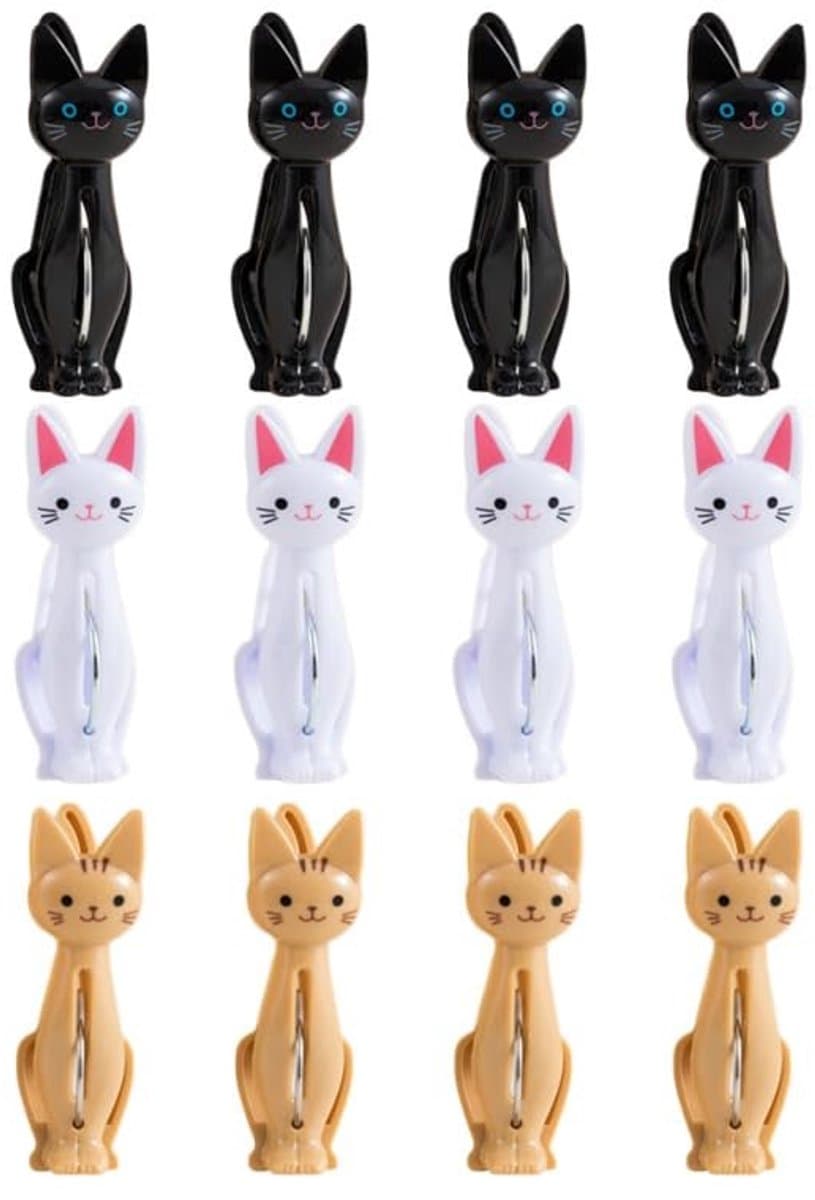 Cosensi- Kattenklem 12 Stuks - Lichtgewicht - Winddicht - Antislip - Kledingclips - Handdoekclips - Stevige Clips - Wasknijpers — afbeelding 1