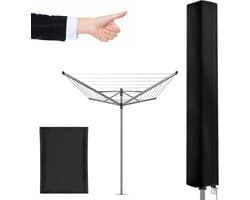Beschermhoes voor droogmolen van 210D Oxford-stof, waterdicht en UV-bestendig, 160 × 15 × 15 cm met ritssluiting en trekkoord