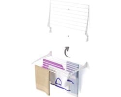 Foxydry Fold 82 cm white wasdroogrek wandmontage clicksysteem - 82 x 50 x 10 cm