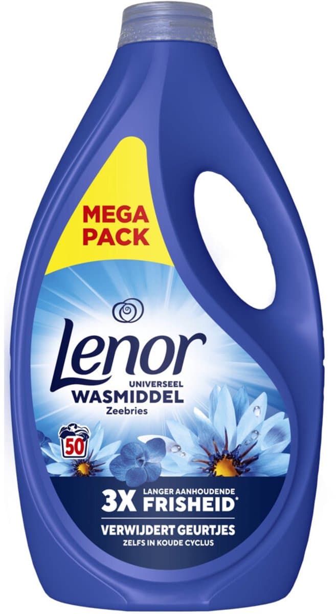Lenor Vloeibaar Wasmiddel Zeebries 50 Wasbeurten - 4 x 2250 ml - Voordeelverpakking — afbeelding 1