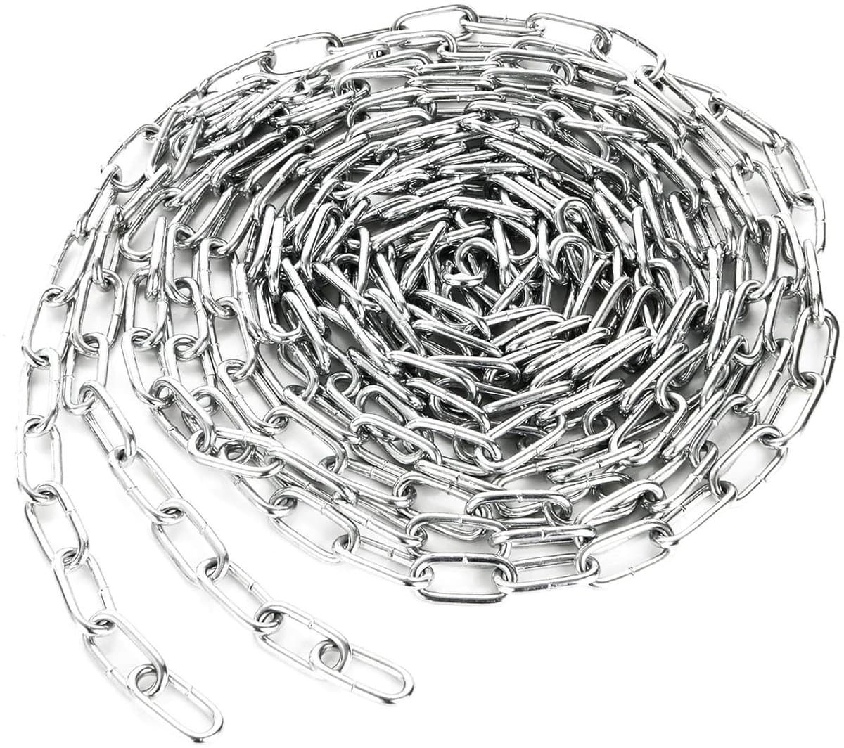 Roestvrij stalen ketting 6 meter - 304 legering - multifunctioneel voor hekken, honden, zwaaien, drogen wasgoed — afbeelding 1