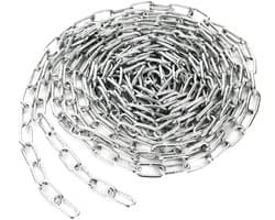 Roestvrij stalen ketting 6 meter - 304 legering - multifunctioneel voor hekken, honden, zwaaien, drogen wasgoed