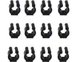 Keu Clips - Hengel Houder - Biljart Opslag - Verstelbare Grip - 0.5-1.5 cm Gat - Zwart