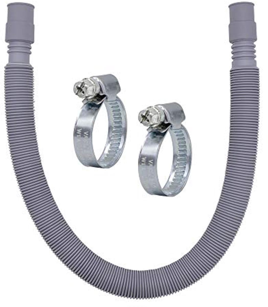 Universele afvoerslang voor wasmachine en vaatwasser - 60-200 cm, 3/4" incl. slangklemmen — afbeelding 1