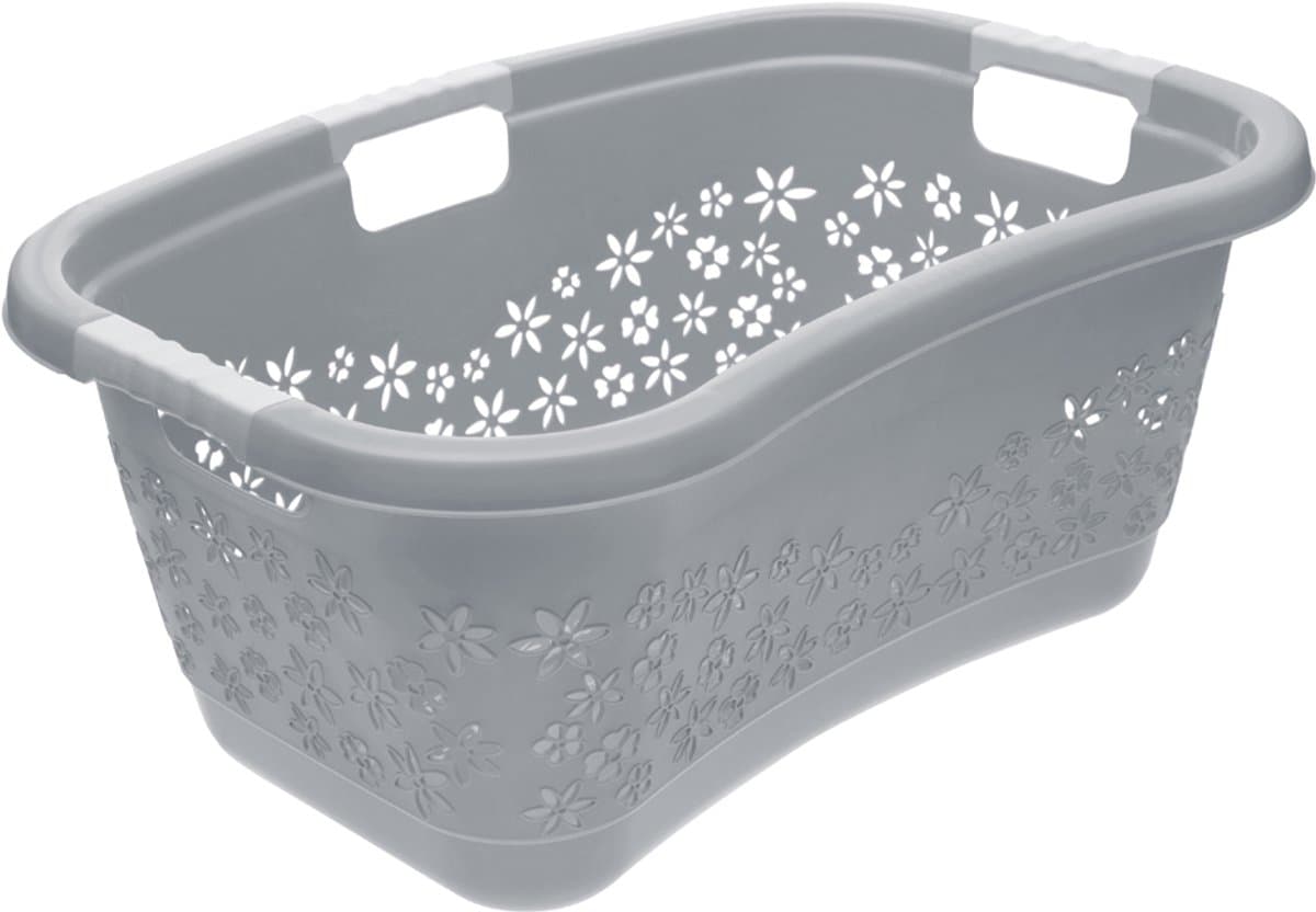 Keeeper Wasmand voor de strijkruimte Lasse 50 L – grijs, geperforeerd — afbeelding 1
