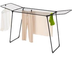 Brabantia HangOn Too Droogrek - 22 m - Inklapbaar Wasrek - Extra Hoog - Matt Black