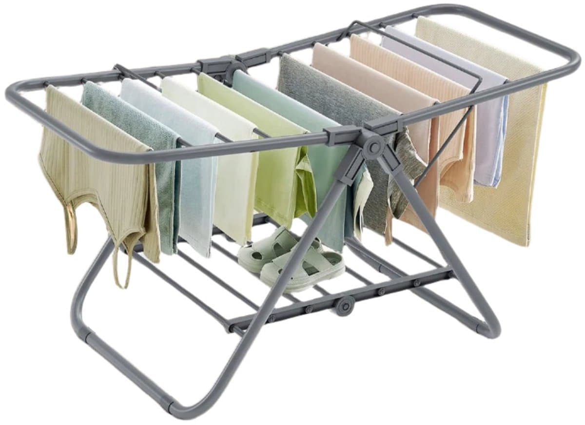 Standdroger - Launchrek - opvouwbare kledingdroger - Maximaliseert de ruimte - 44x101x54cm Volded — afbeelding 1