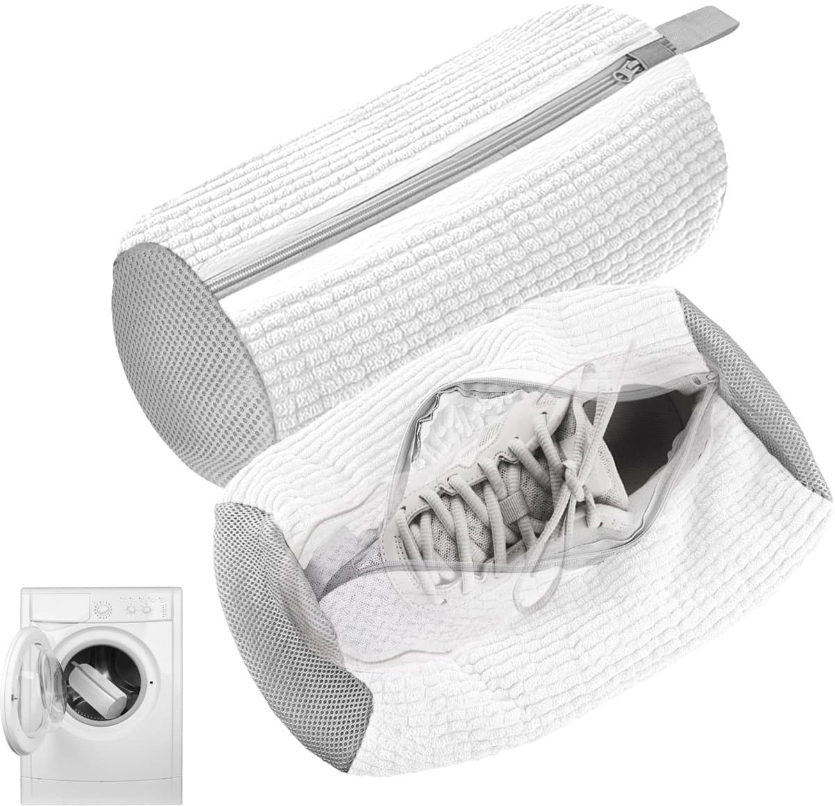 Unyqoos® Herbruikbare waszakken met ritssluiting voor schoenenbescherming in de wasmachine — afbeelding 1