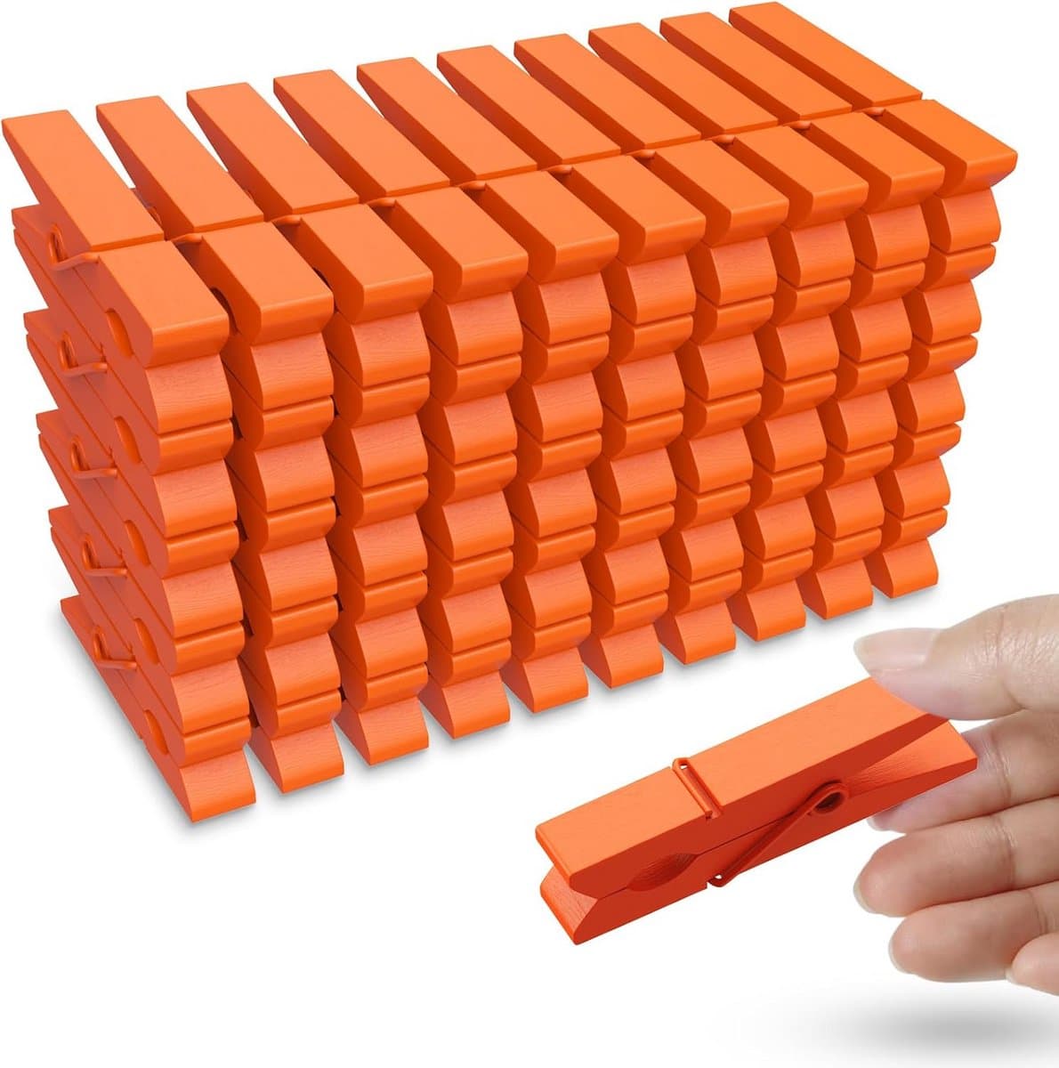 50 stuks houten wasknijpers 2,9 inch - multicolore decoratie voor foto's en displays — afbeelding 1