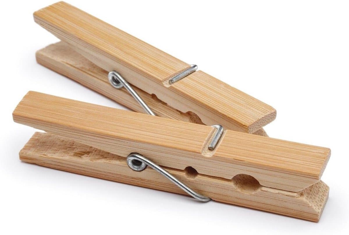 72 Haringen voor Waslijn - Traditionele Wasknijpers voor Kunst en Ambachten — afbeelding 1