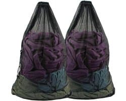 Extra grote wasnetzakken 70x90 cm - 2 stuks met trekkoord voor wasmachine, ideaal voor vuile reis kleding, blouses en ondergoed — afbeelding 1