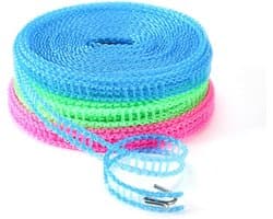 Waslijn Set - Drogere Touwen - Buiten Drogen - Windproof Ontwerp - 3x 5 Meter - Multi Color