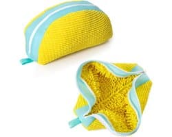 Shoe bag washing machine, 2 pieces laundry bags, chenille shoes, laundry bag, with zip and hanging cord, yellow, for - ShopVlot