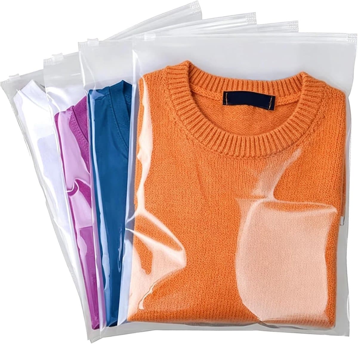 Grote Ritssluitingszakken - Transparant - 40 x 30 cm - Herbruikbare Waterdichte Organisatorzakjes - Voor Kleding en Schoenen — afbeelding 1