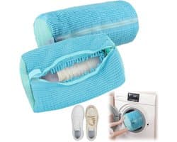 Multifunctionele Waszak voor Schoenen - Herbruikbare Waszak voor Sneakers en Schoenen, Beschermt Schoenen en Wasmachine, 2 Stuks (Lichtblauw)