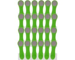 Wasknijpers - Wasclips Kledingklemmen - Kleding Drogen - Softgrip Siliconen - 24 stuks - Groen/Grijs
