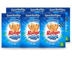 6 x Robijn - Intense - Geurbuiltjes - Langdurige Geur - Intense Frisheid - 3 Geurbuiltjes - Voordeelverpakking - 6 stuks
