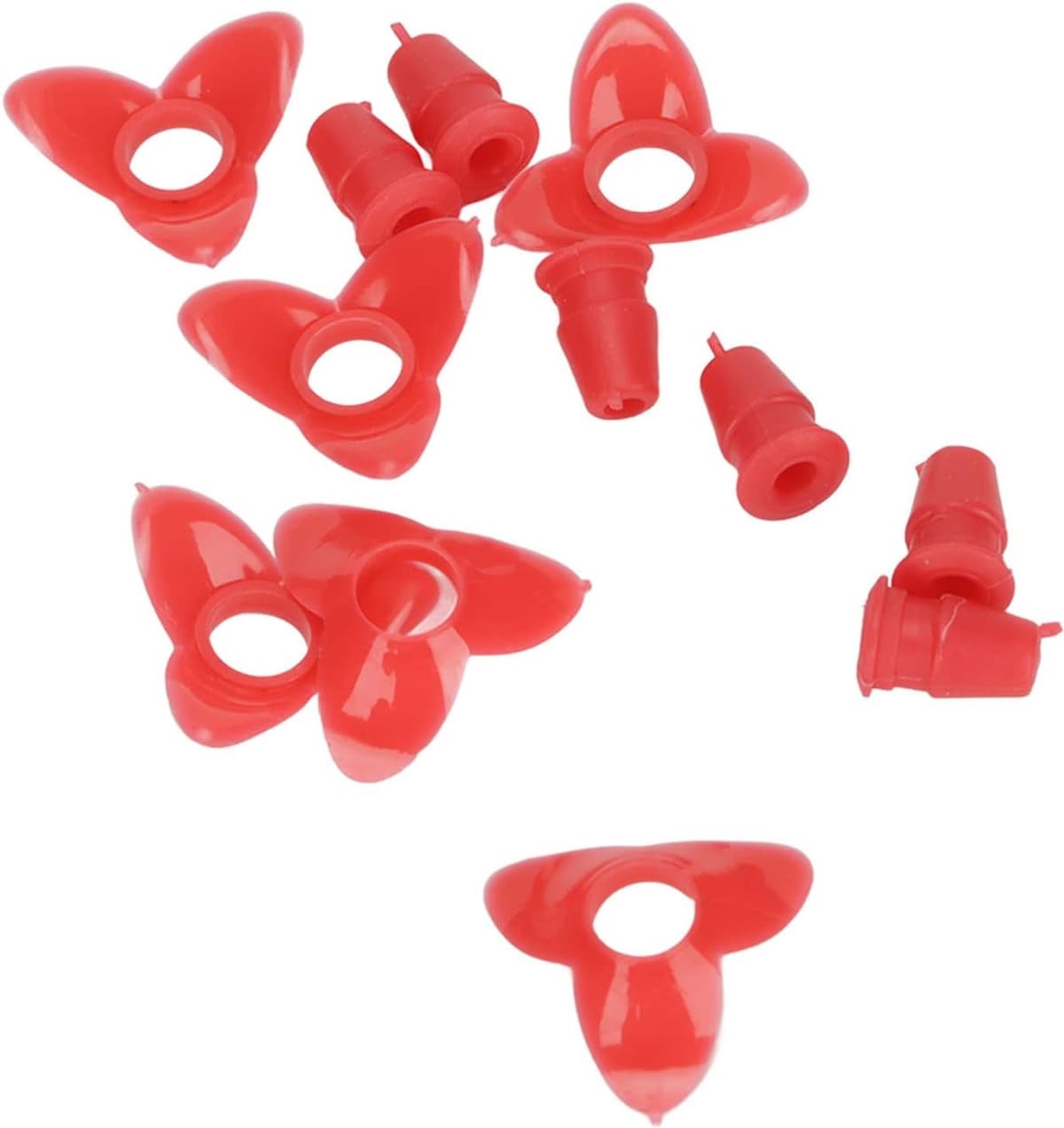 30Set Vogelvoeder Vervanging Er Plastic Vogelvoeder Vervangende Onderdelen Arieor GardenRed, Tuin Ding Wilde Vogels Wild Dier Ram (rood) — afbeelding 1