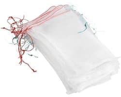 50 stuks herbruikbare fruitbeschermzakjes - nylon net met trekkoord - voor planten en bloemen