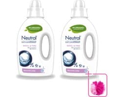 2 x Neutral - Vloeibaar Wasmiddel - Wool & Fine - Gevoelige Huid - 0% Kleurstof & Parfum - 20 Wasbeurten - Bulkverpakking - Neutraal wasmiddel - Douchemop - Hypoallergisch wasmiddel