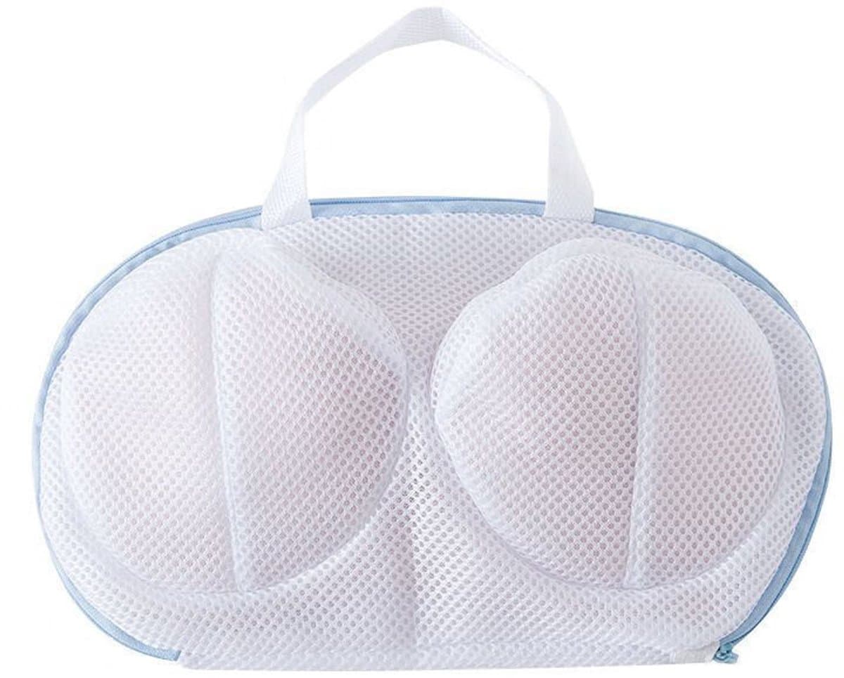 Waszak voor bh's – Vormvaste waszak van mesh met trekkoord, polyester filterzak voor delicate lingerie, kousen en kanten kleding, 33 x 20 cm — afbeelding 1