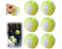 6 stuks herbruikbare wasmachine-verwijderingsballen, herbruikbare lintbal voor katten en huisdieren, haarverwijderaar voor wasmachines (groen)