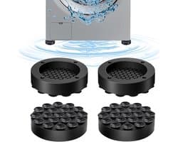 Universele anti-vibratie voeten voor wasmachines, 4 stuks, schokabsorbers voor stabiliteit en anti-slip voor wasmachines en drogers