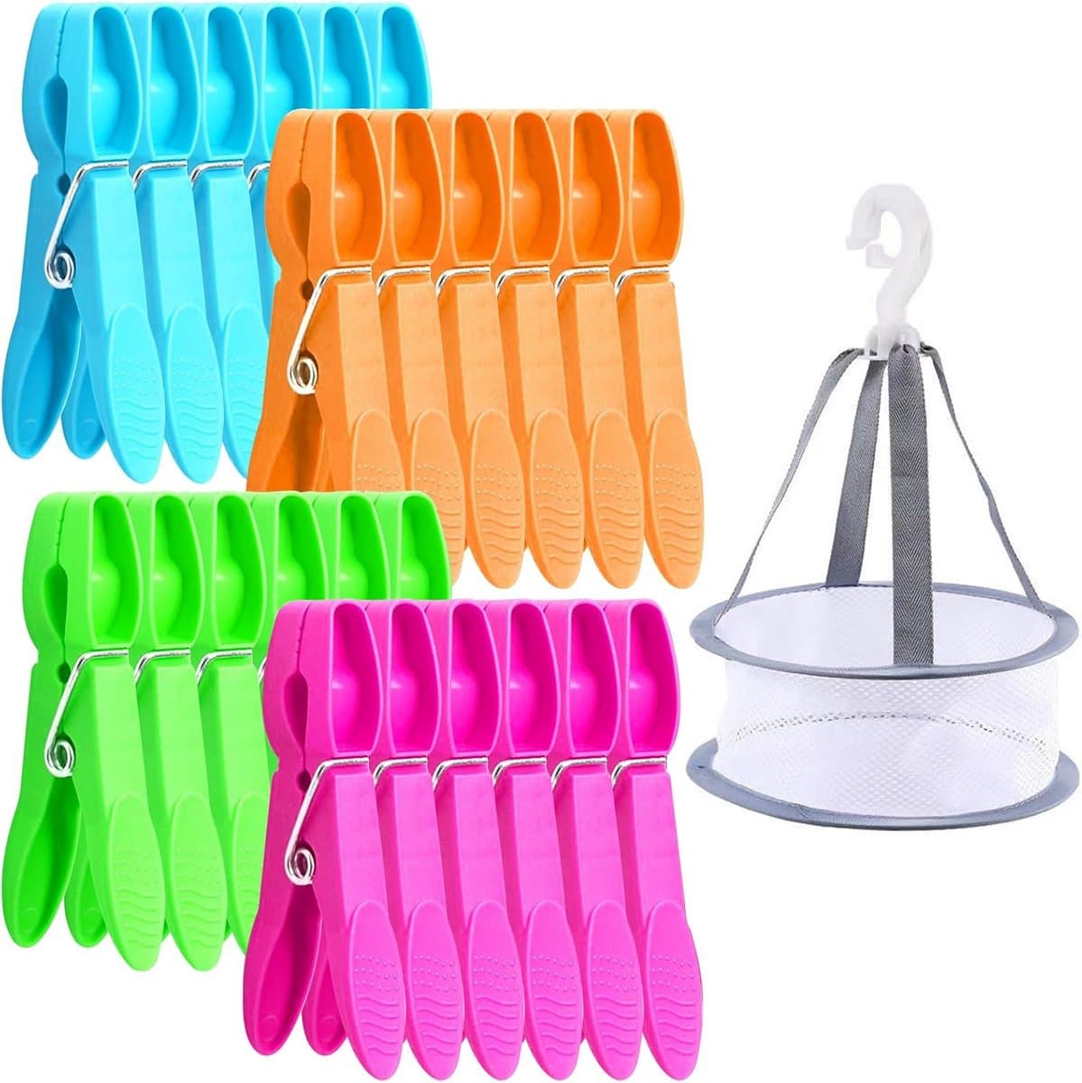 Wasknijpers Set - Kleding Clips - Was Drogen - Winddicht Ontwerp - 48 Stuks - Multicolor — afbeelding 1