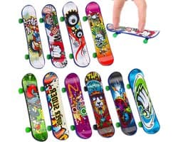 JGS Premium - Vingerskateboard Set voor Kinderen - Speelgoed 8 Stuks - Feestcadeau voor Tieners - Vingerbordspel Set - Jongens en Meisjes - Diverse Stijlen