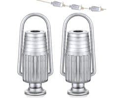 stuks waslijnkoordspanners van metaal, zware aluminium waslijnspanners voor katrollen en het bevestigen van kleding, huishoudelijke benodigdheden
