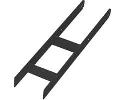 Podstawa H Serie - Zwarte Verzinkte Paalhouder - 140 mm - Poedergecoat — afbeelding 1