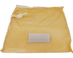 Premium wasnet 40x60 cm - Met knoopsluiting - Geel