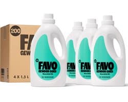 Favo Wasmiddel - Wit – 4 x 50 = 200 wasbeurten – voor stralend wit – effectief vanaf 20 °C – voordeelverpakking