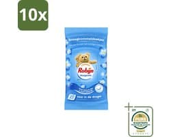 10 x Robijn – Droogtrommeldoekjes – Morgenfris - 20 Doekjes - Wasstrips - Droogtrommeldoekjes - Wasgoed Drogen - Frisheid Droger - Wasgoed Verzorgen - Kleding Beschermen