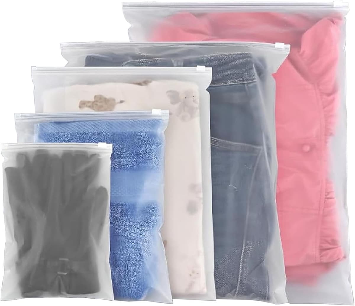 Herbruikbare Ritssluiting Zakken - Transparant - 5 Maten - Waterdichte Opbergzakken - Voor Kleding en Accessoires — afbeelding 1